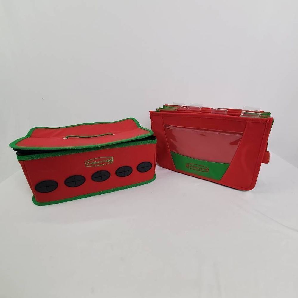 Rubbermaid Split Soft-Case collapsable Household Organizers, red/Green